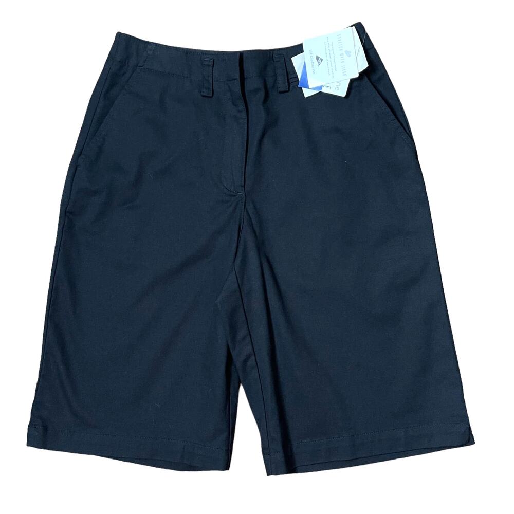 Liz Claiborne Bermuda Shorts Wrinkle Free Lycra Black 6 NEW